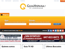 Tablet Screenshot of guiahispana.ca